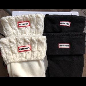2 Pairs Short Hunter Boot Socks Fleece and Knit